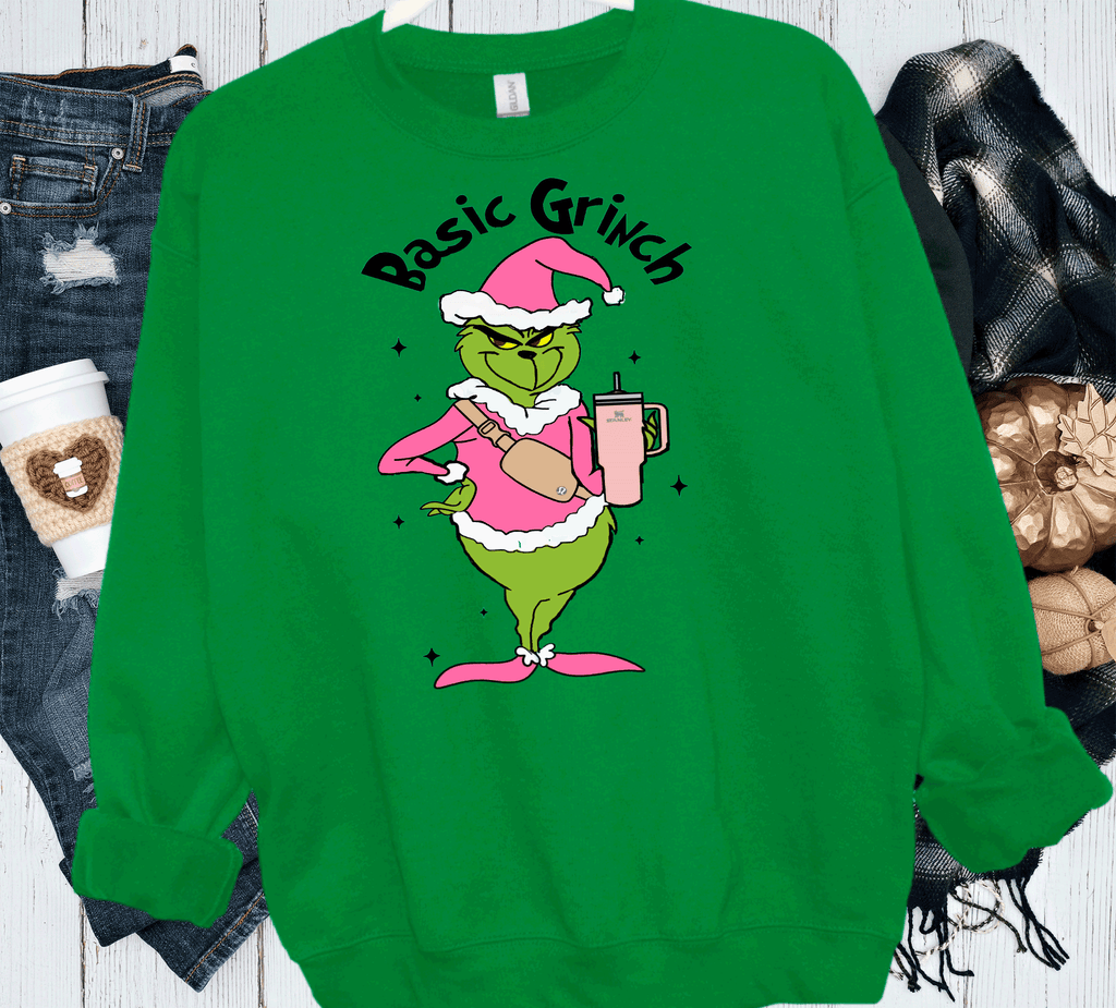 A Blessed Texas Mess Boutique Basic Grinch Scrouge Pink Christmas Classic Christmas Family Movie Shirts… — detail shot 10