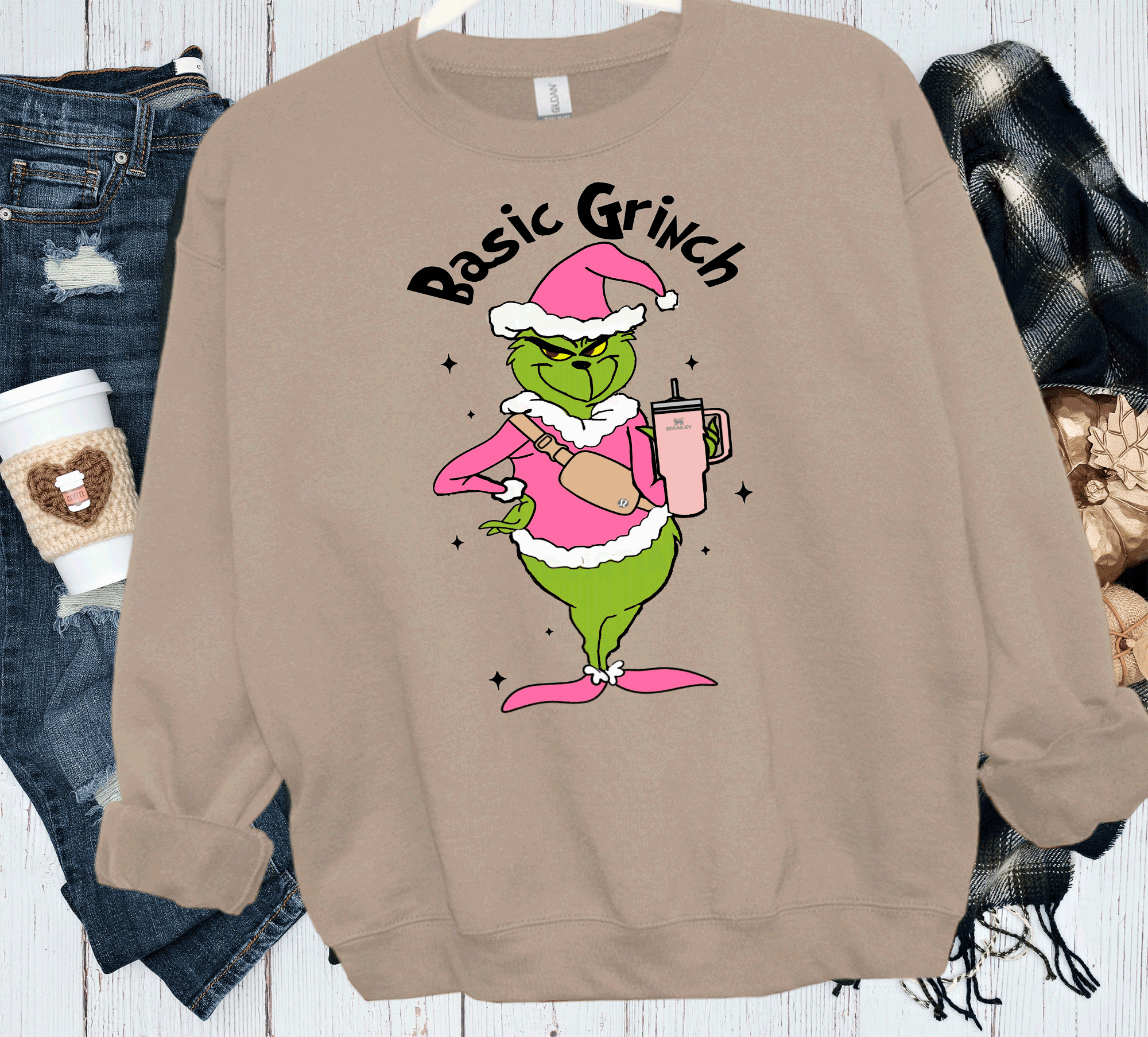A Blessed Texas Mess Boutique Basic Grinch Scrouge Pink Christmas Classic Christmas Family Movie Shirts… — detail shot 8