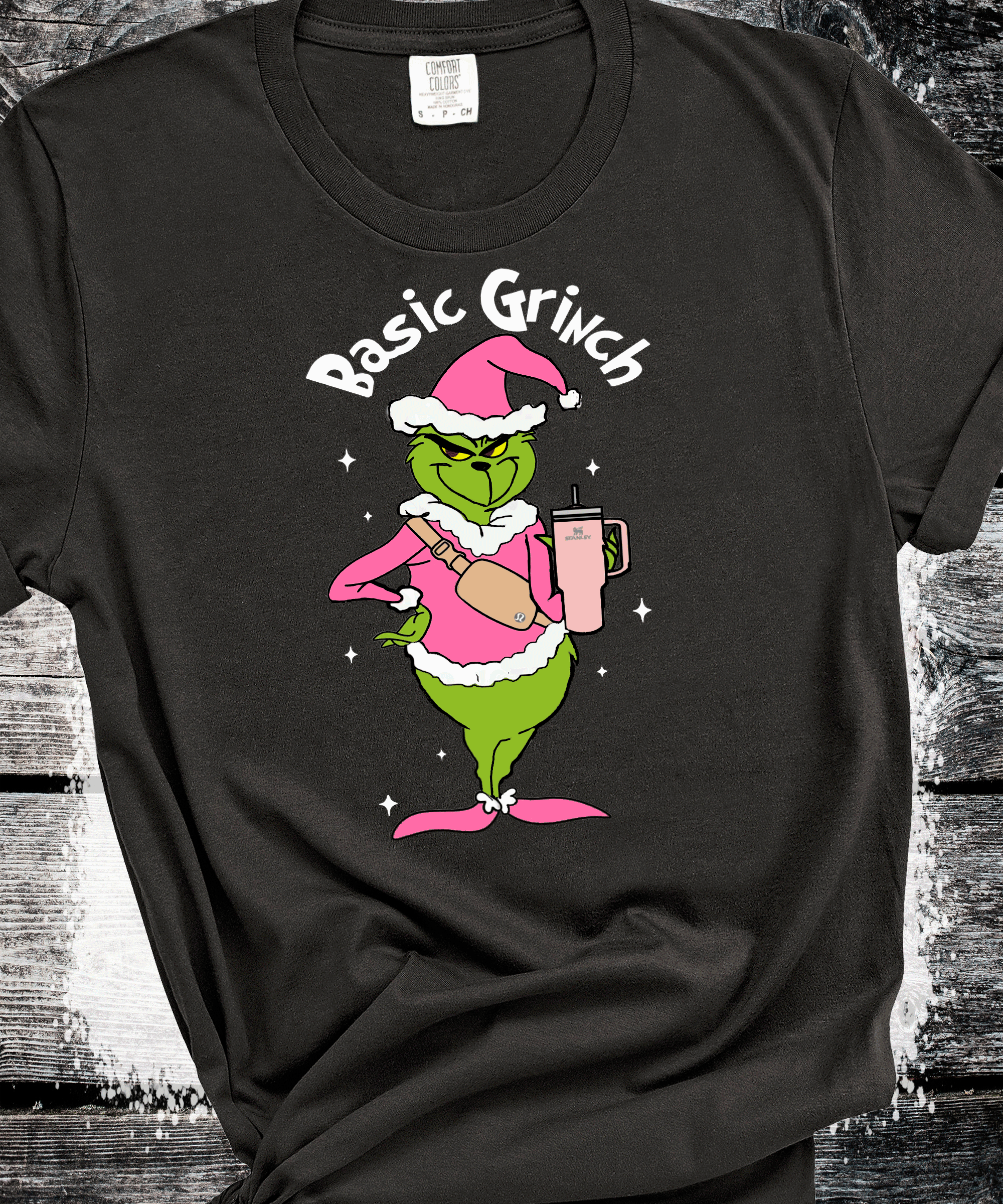 A Blessed Texas Mess Boutique Basic Grinch Fanny pack Stanley Cup Pink Grinch Funny Christmas Grinch Shirt — lifestyle context