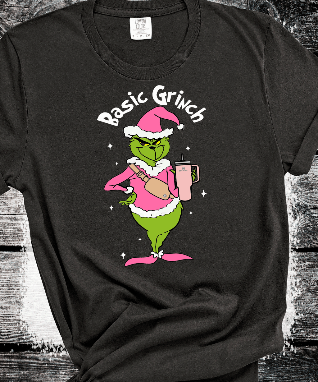 A Blessed Texas Mess Boutique Basic Grinch Scrouge Pink Christmas Classic Christmas Family Movie Shirts… — detail shot 6
