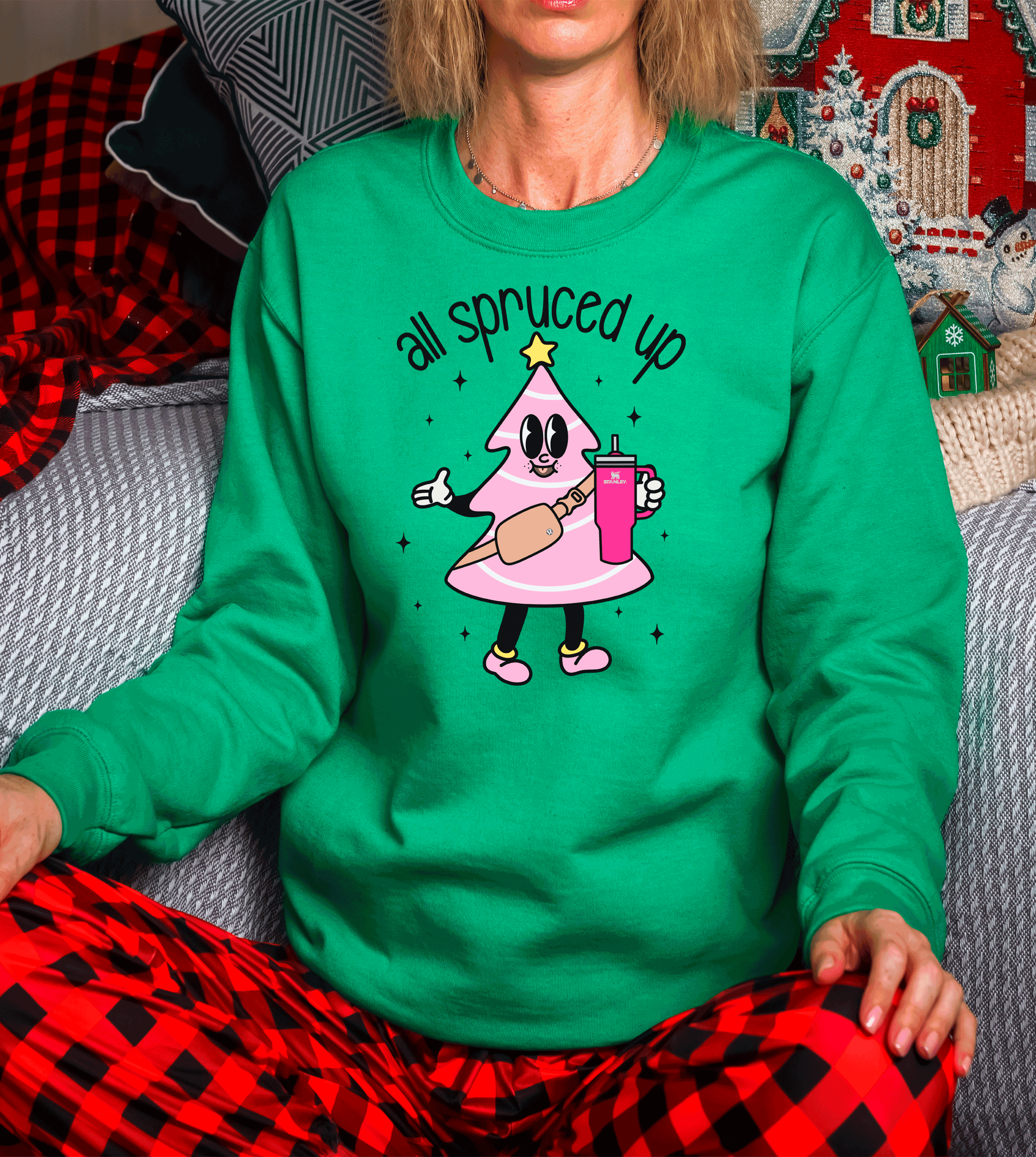 A Blessed Texas Mess Boutique Matching Family Grinch Christmas Shirts Custom Christmas Shirt, Grinch Family… — detail shot 6