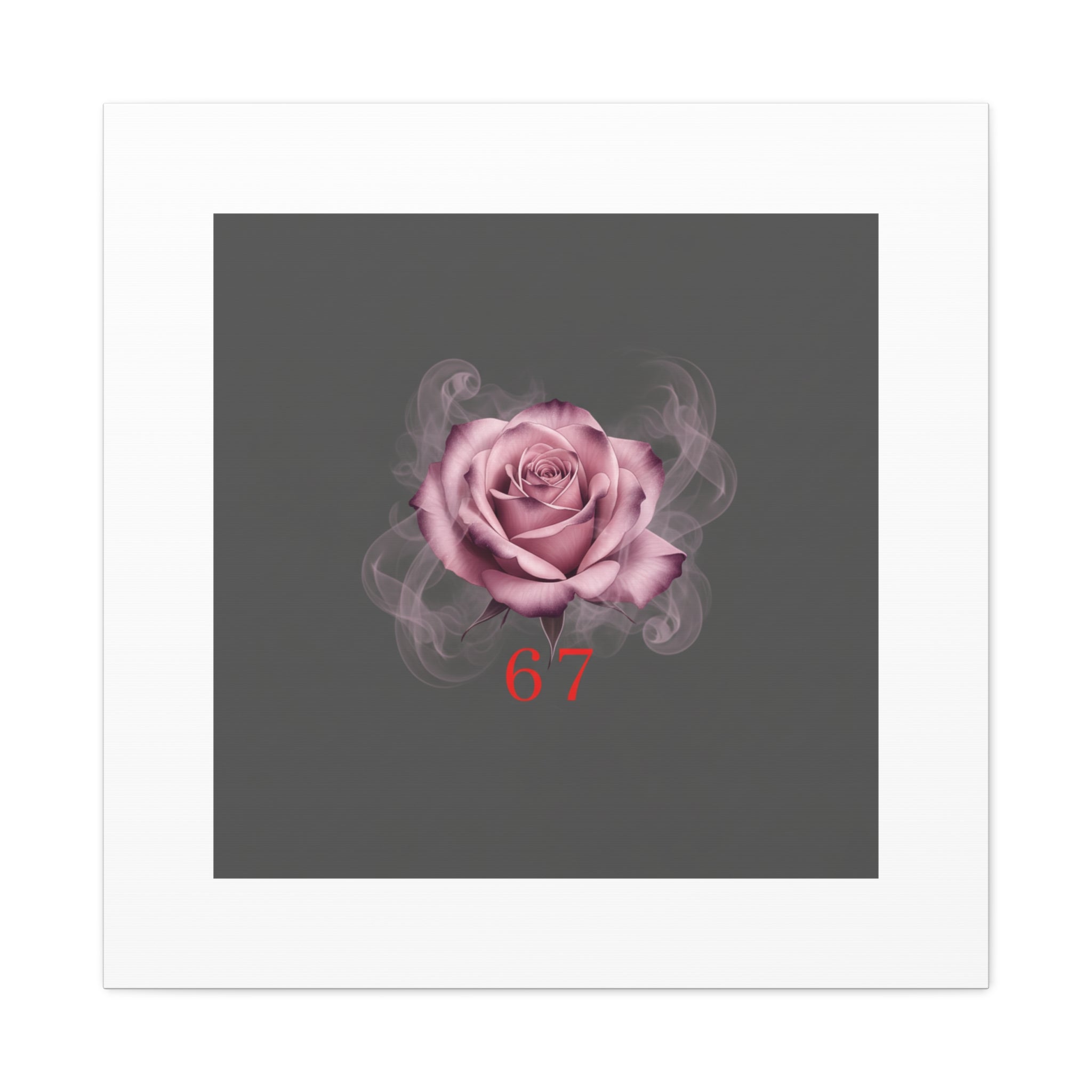 6 7 Valentine's Canvas | Viral Gothic Rose Wall Art | 6 7 Meaning Dark Romance
