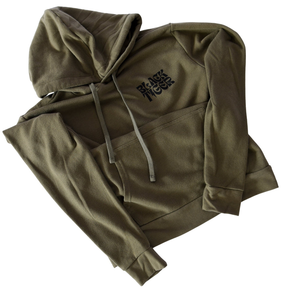 Black Tiger International Attack Tiger Logo Hoodie OG Green — packaging or label