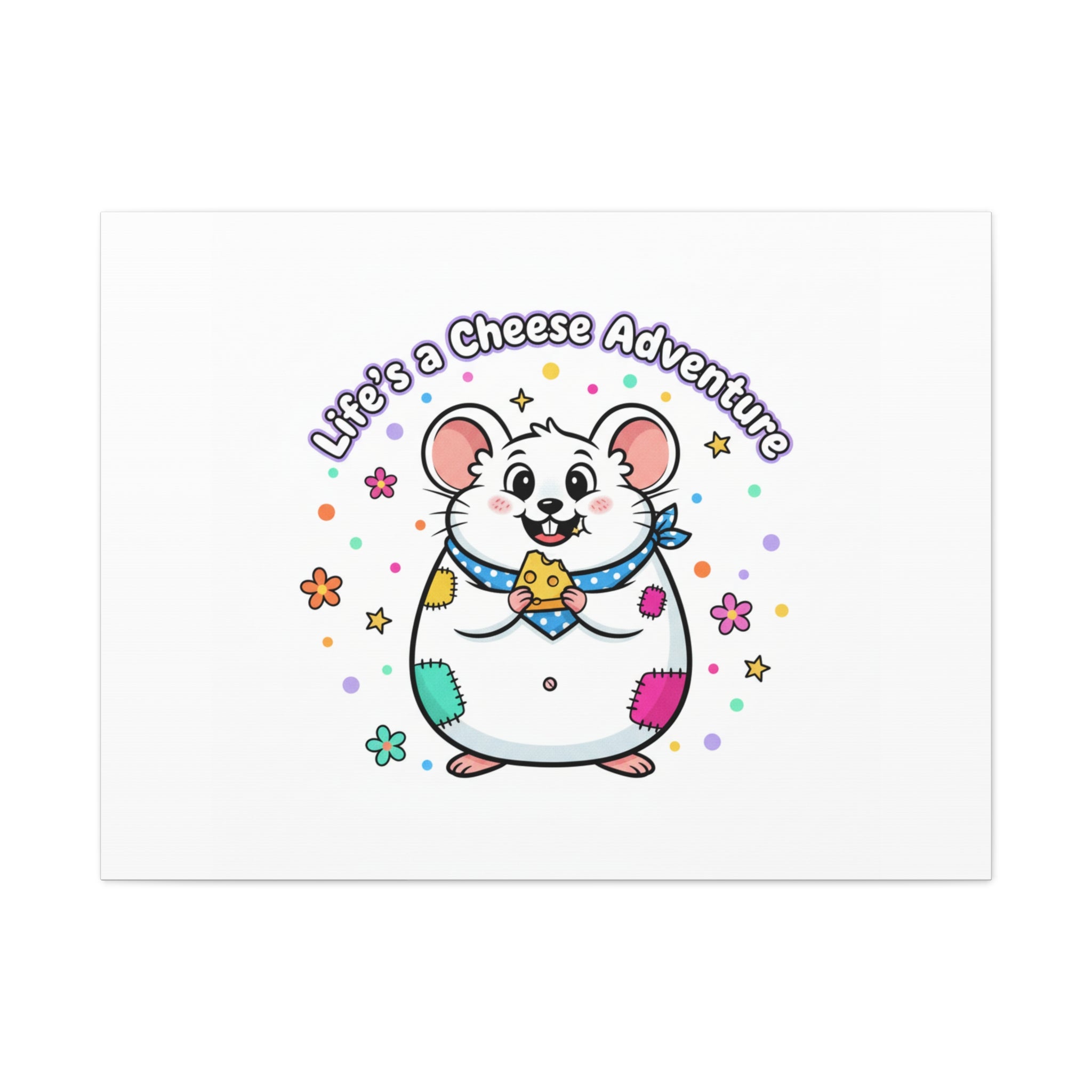 Life's a Cheese Adventure Canvas | Rodent-Core rat art print
