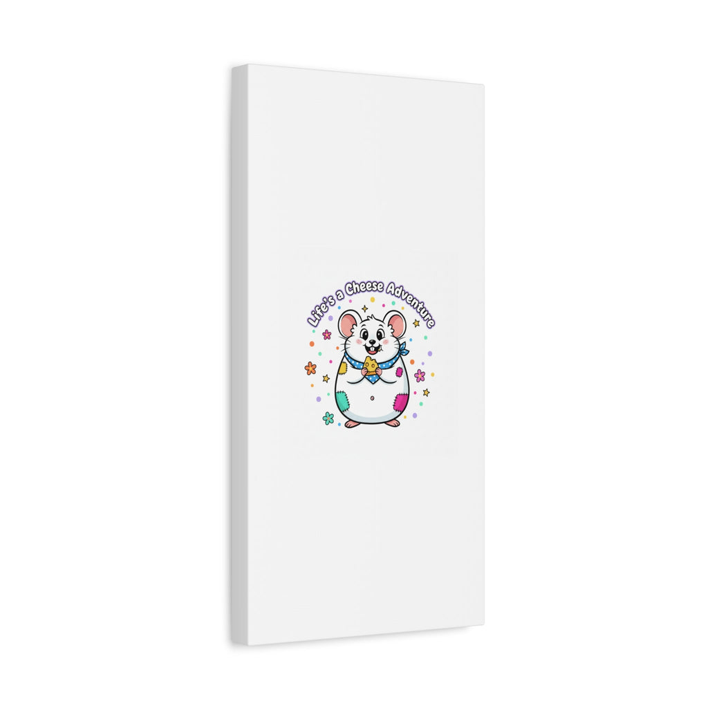 Life's a Cheese Adventure Canvas | Rodent-Core rat art print