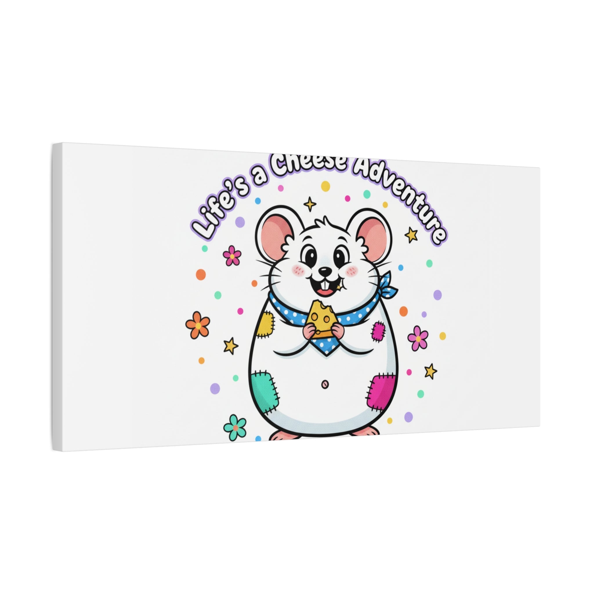 Life's a Cheese Adventure Canvas | Rodent-Core rat art print