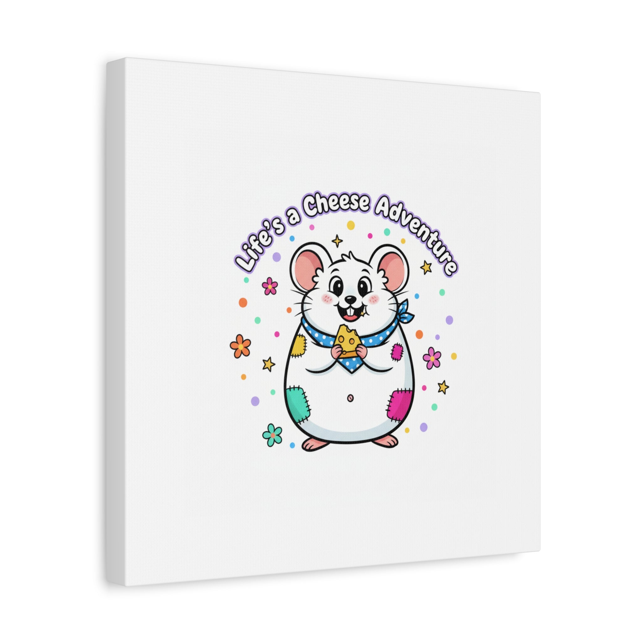 Life's a Cheese Adventure Canvas | Rodent-Core rat art print