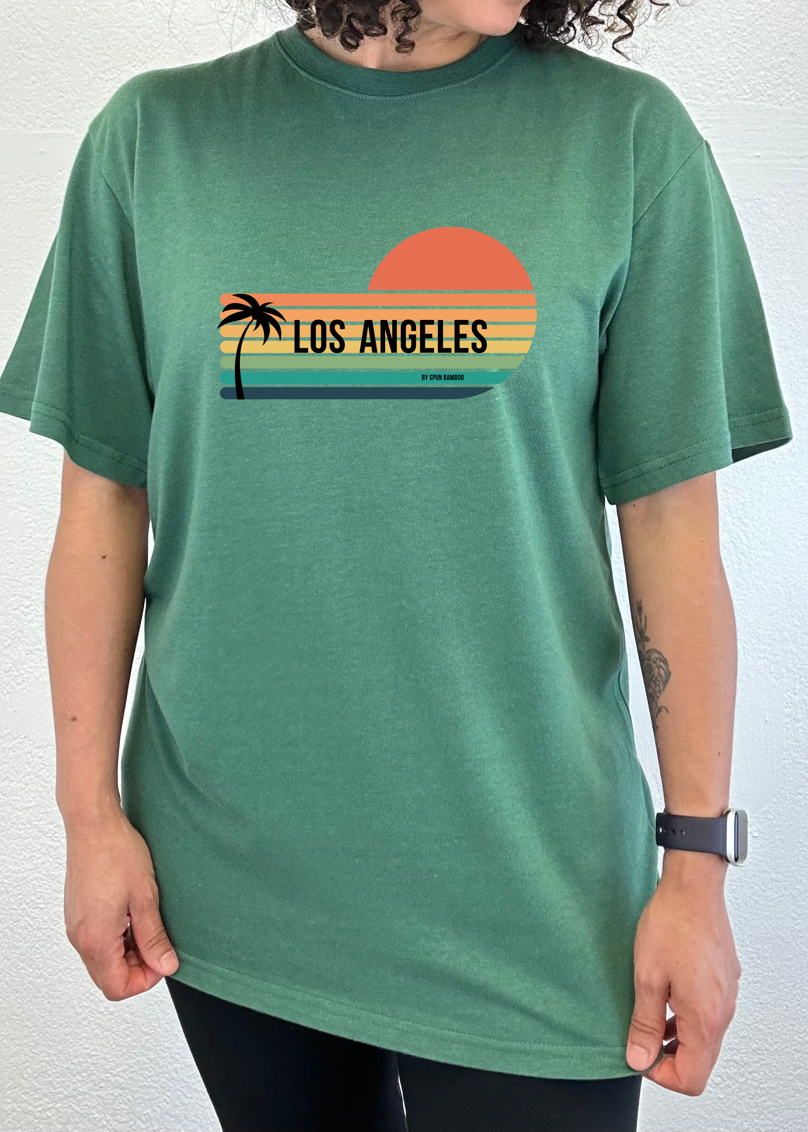 Spun Bamboo Los Angeles Spun Bamboo Unisex Bamboo Viscose/Organic Cotton Short Sleeve Graphic T-Shirt — main product shot