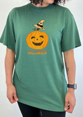 Spun Bamboo Halloween Pumpkin Unisex Bamboo Viscose/Organic Cotton Short Sleeve Graphic T-Shirt — main product shot