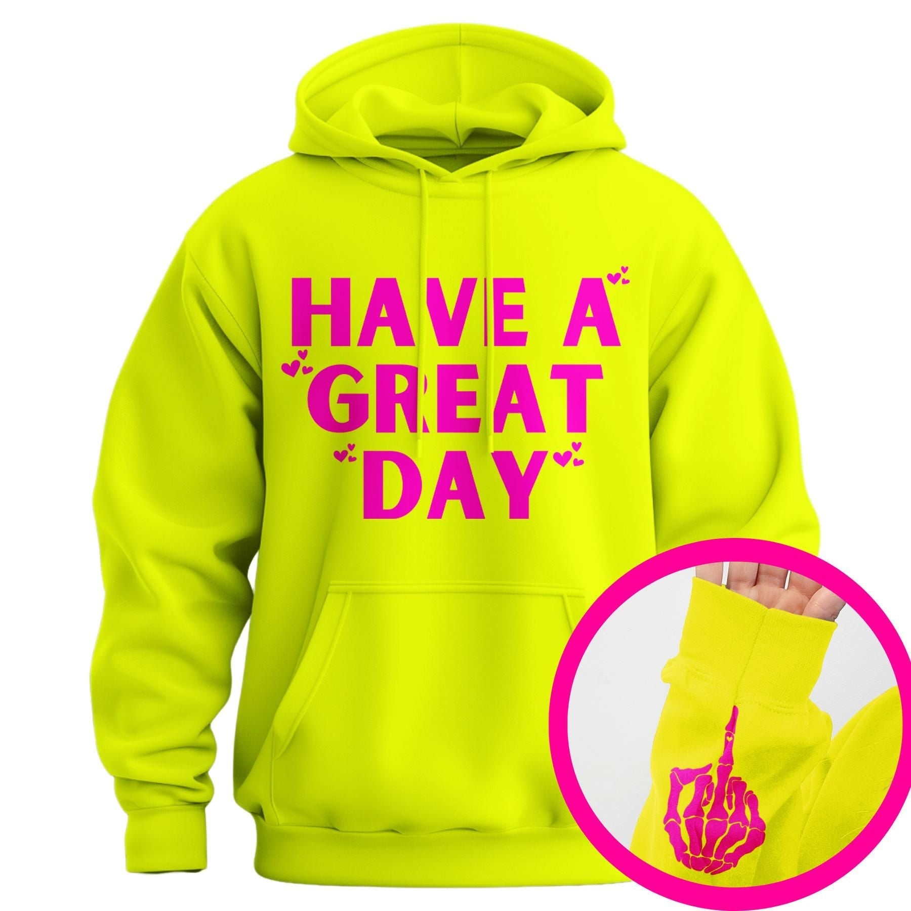 Pasimax "Have A Great Day" Middle Finger Hoodie — feature highlight