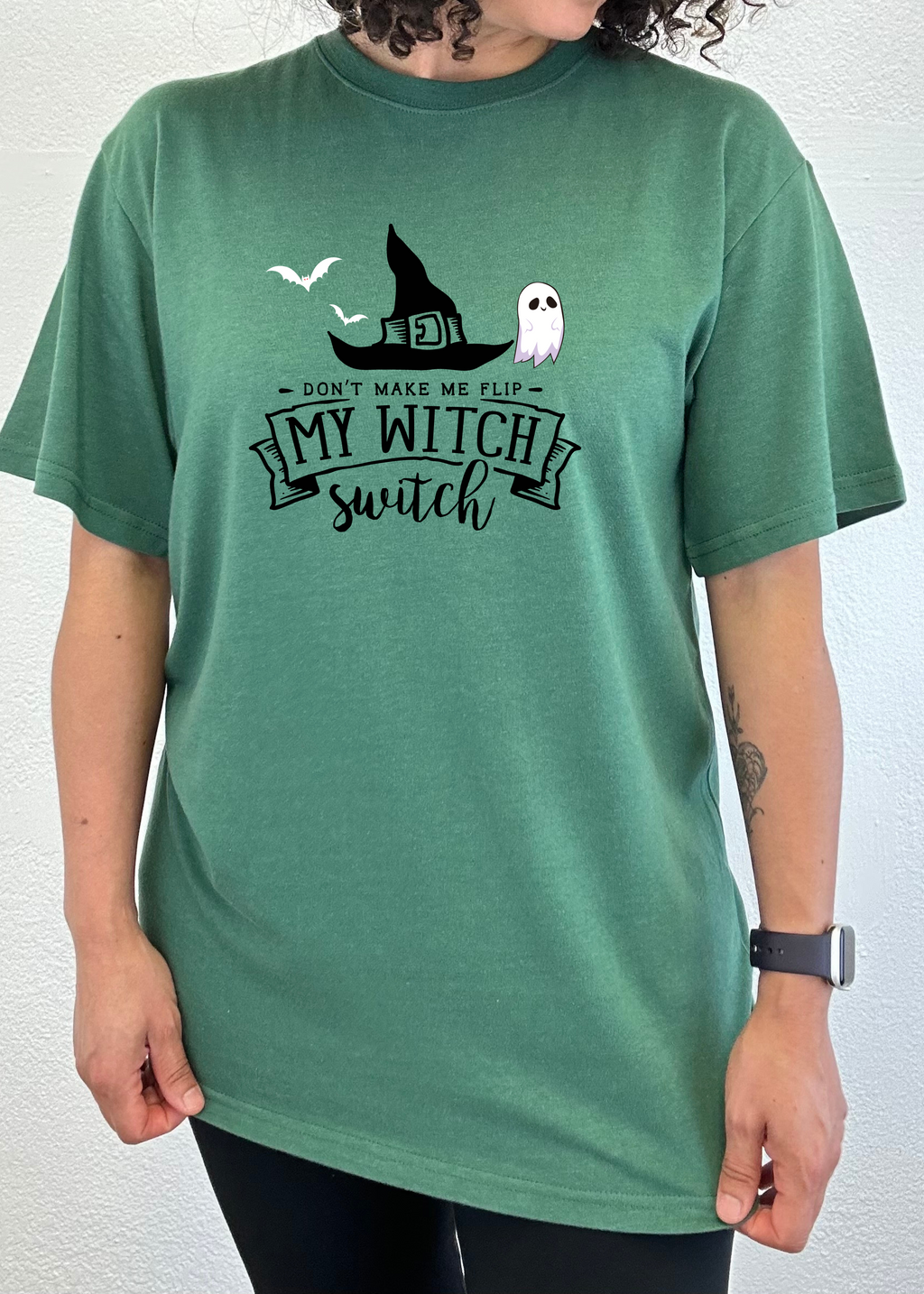 Spun Bamboo My Witch Unisex Bamboo Viscose/Organic Cotton Short Sleeve Graphic T-Shirt — back view
