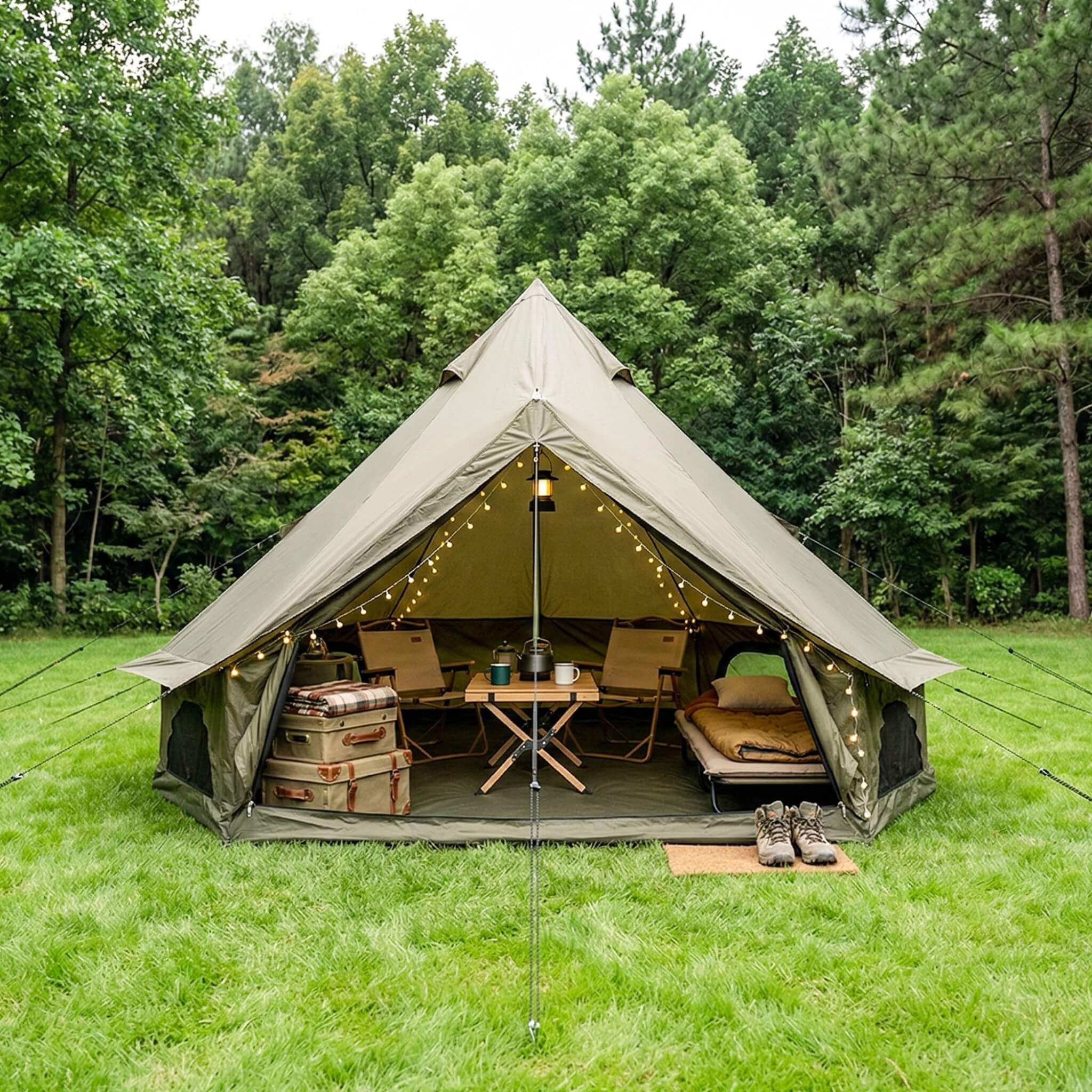 Large 16FT 10-Person All-Season Waterproof Bell Tent With Stove Jack (SAK31584) – SAKSBY WHOLESALE