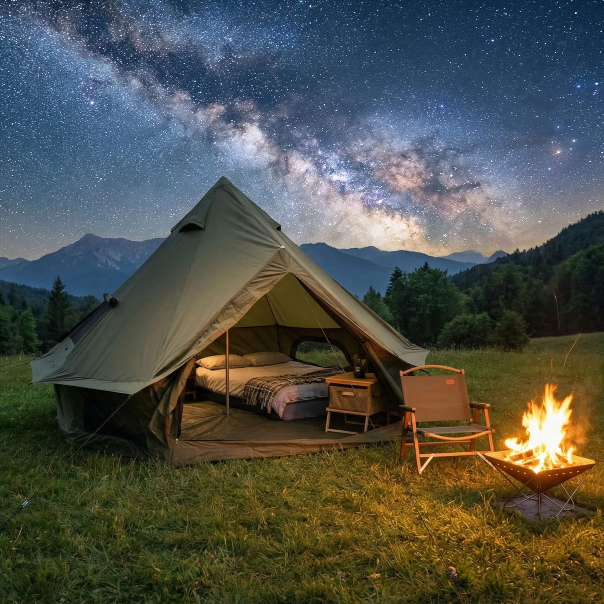 Large 16FT 10-Person All-Season Waterproof Bell Tent With Stove Jack (SAK31584) – SAKSBY WHOLESALE, view 6