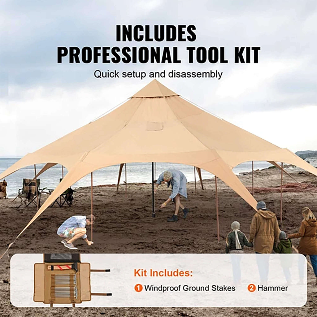 16FT Large Premium 4-Season 8-Person Bell Yurt Tent With Stove Jack (SAK75947) – SAKSBY WHOLESALE, view 8