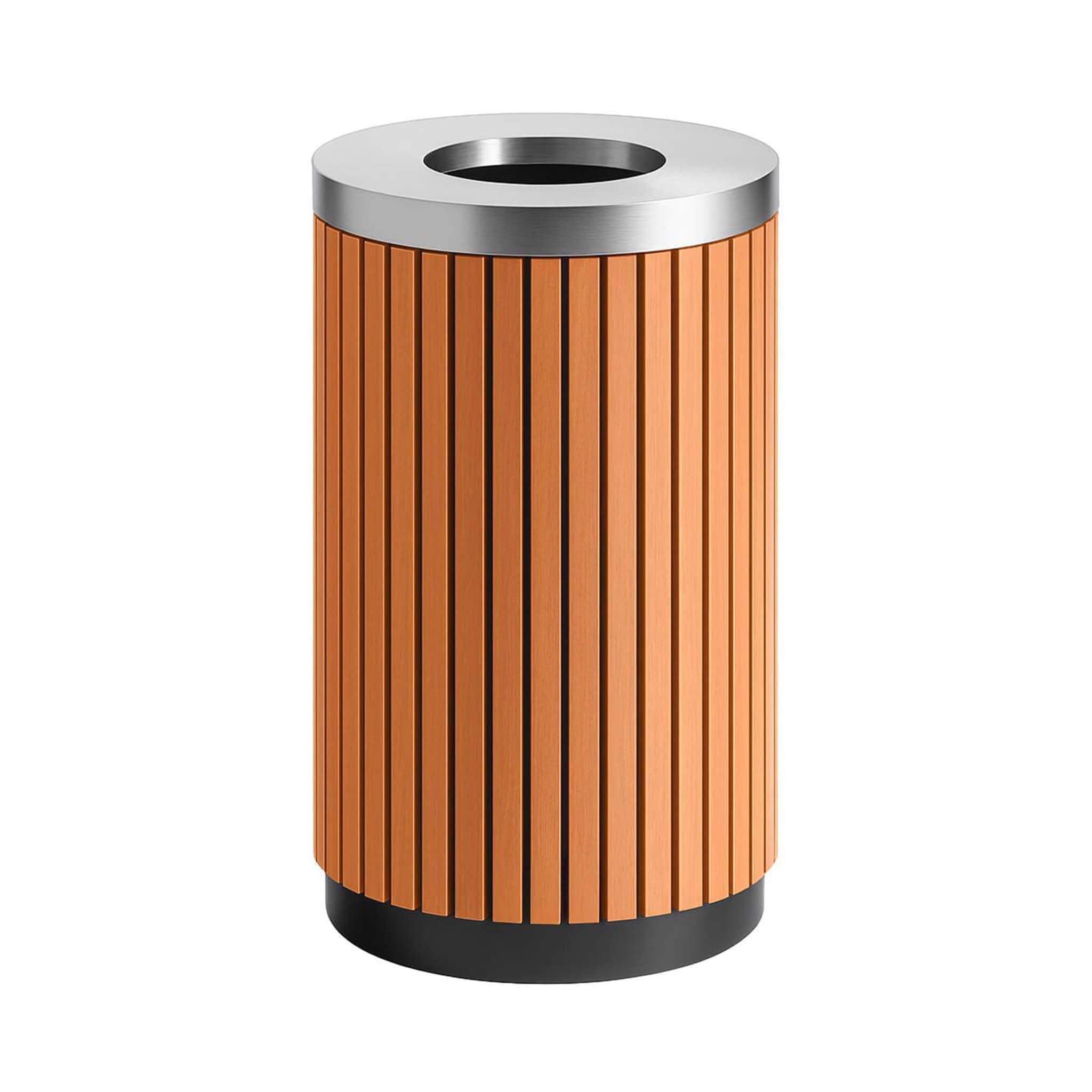 17-Gallon Commercial Round Outdoor Trash Can With Open Lid (SAK18520) – SAKSBY WHOLESALE