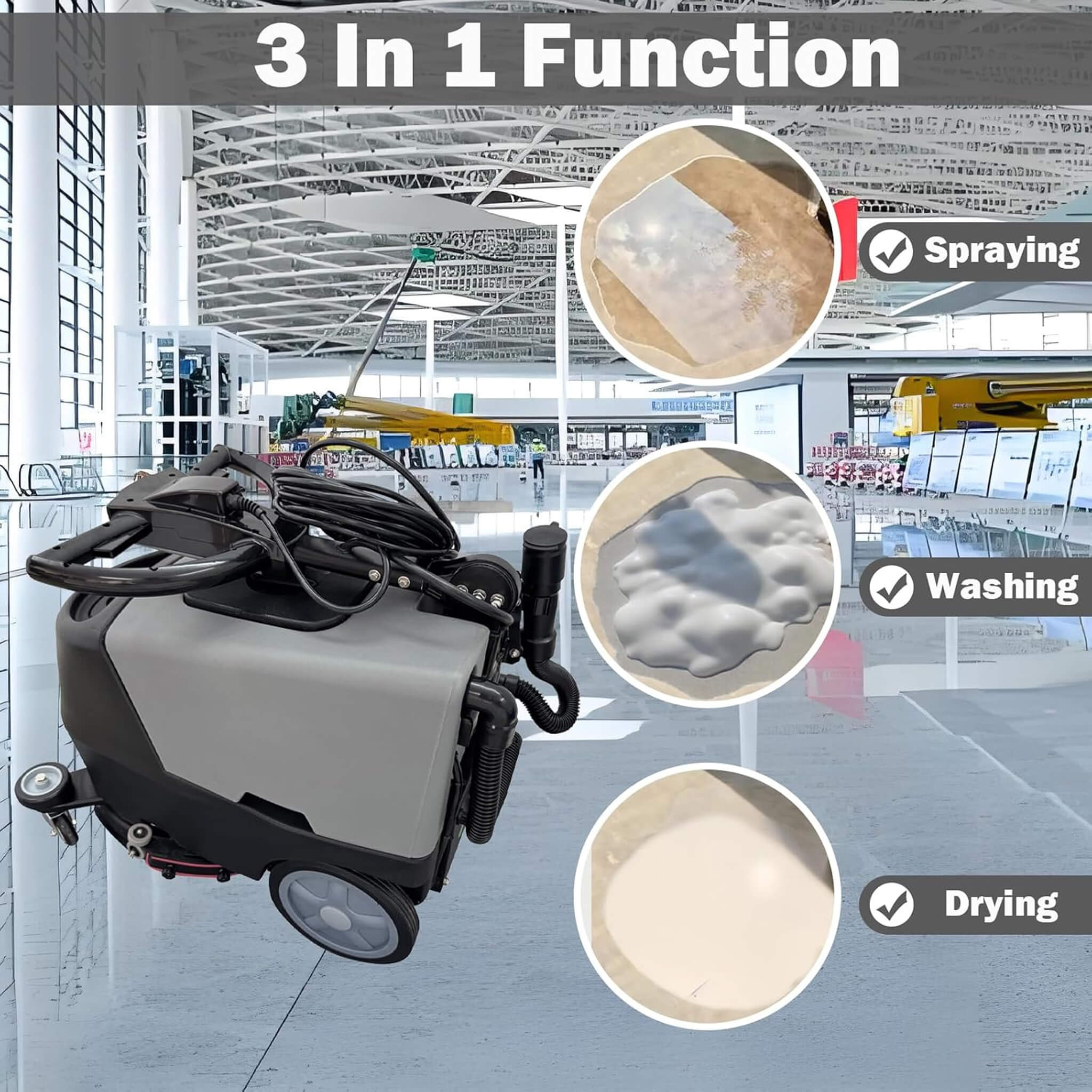 17-Inch 110V Heavy-Duty Commercial Walk-Behind Dual Tank Floor Scrubber (SAK83472) – SAKSBY WHOLESALE, view 4