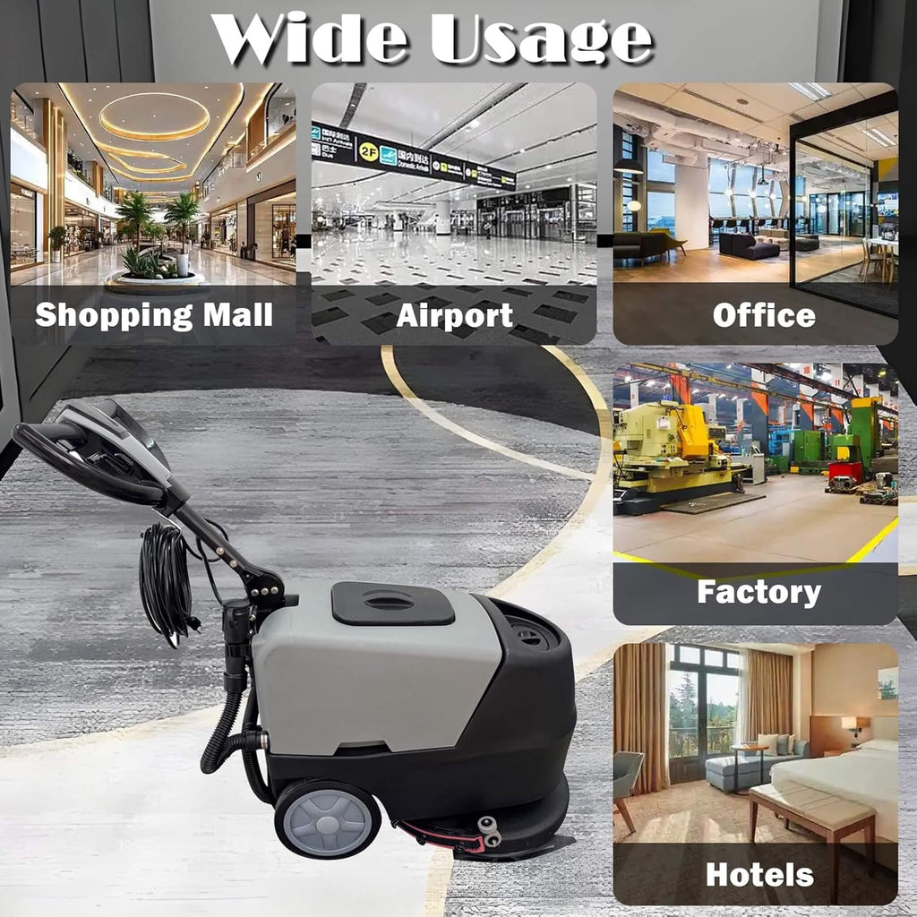 17-Inch 110V Heavy-Duty Commercial Walk-Behind Dual Tank Floor Scrubber (SAK83472) – SAKSBY WHOLESALE, view 5