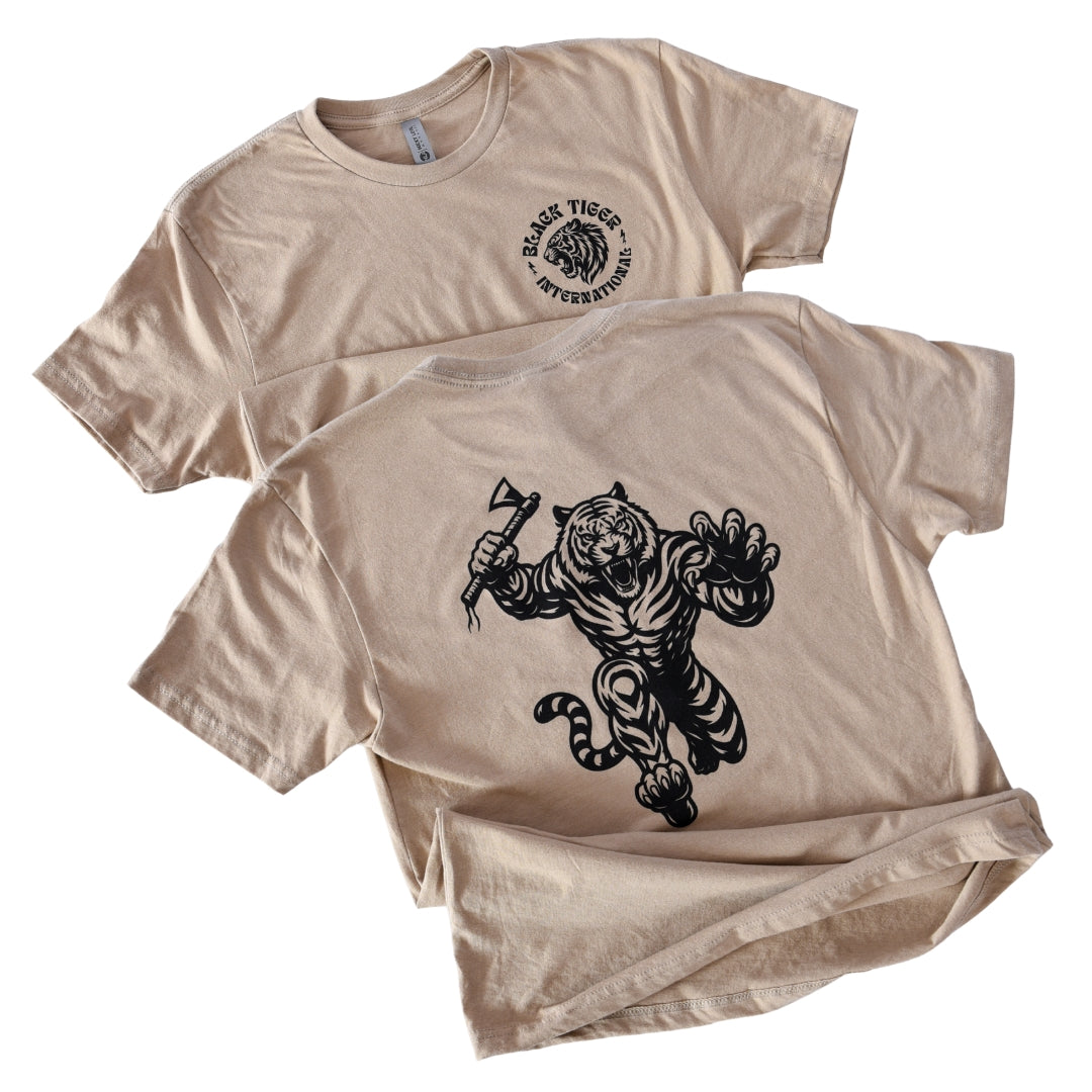 Black Tiger International Tomahawk Tiger Tee Shirt — main product shot