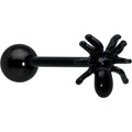 BodyCandy Black Titanium Anodized 3-D Spider Barbell Tongue Ring — main product shot