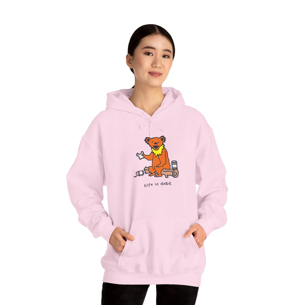 Life is Dead Snackin' Bear Hoodie