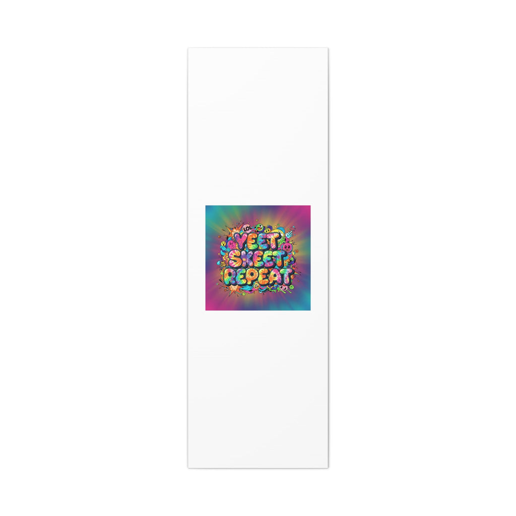 Yeet Skeet Repeat Canvas | Slogan & Glitch Graphic, Meme Phrase Wall Art