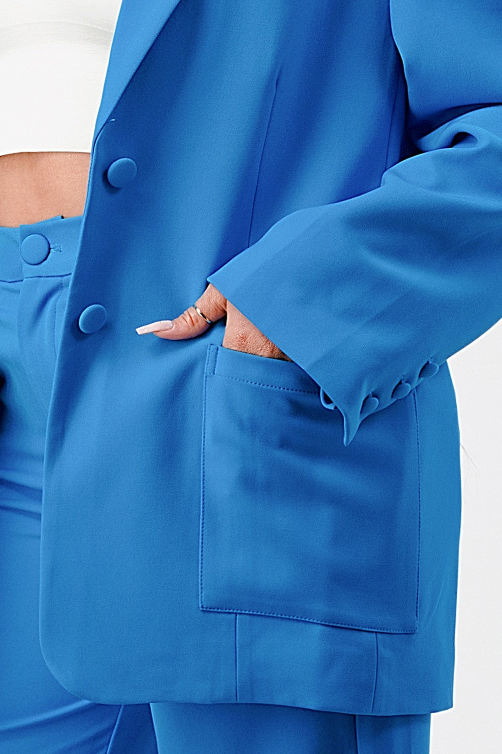 Casual Loose Fit Blazer and Pants