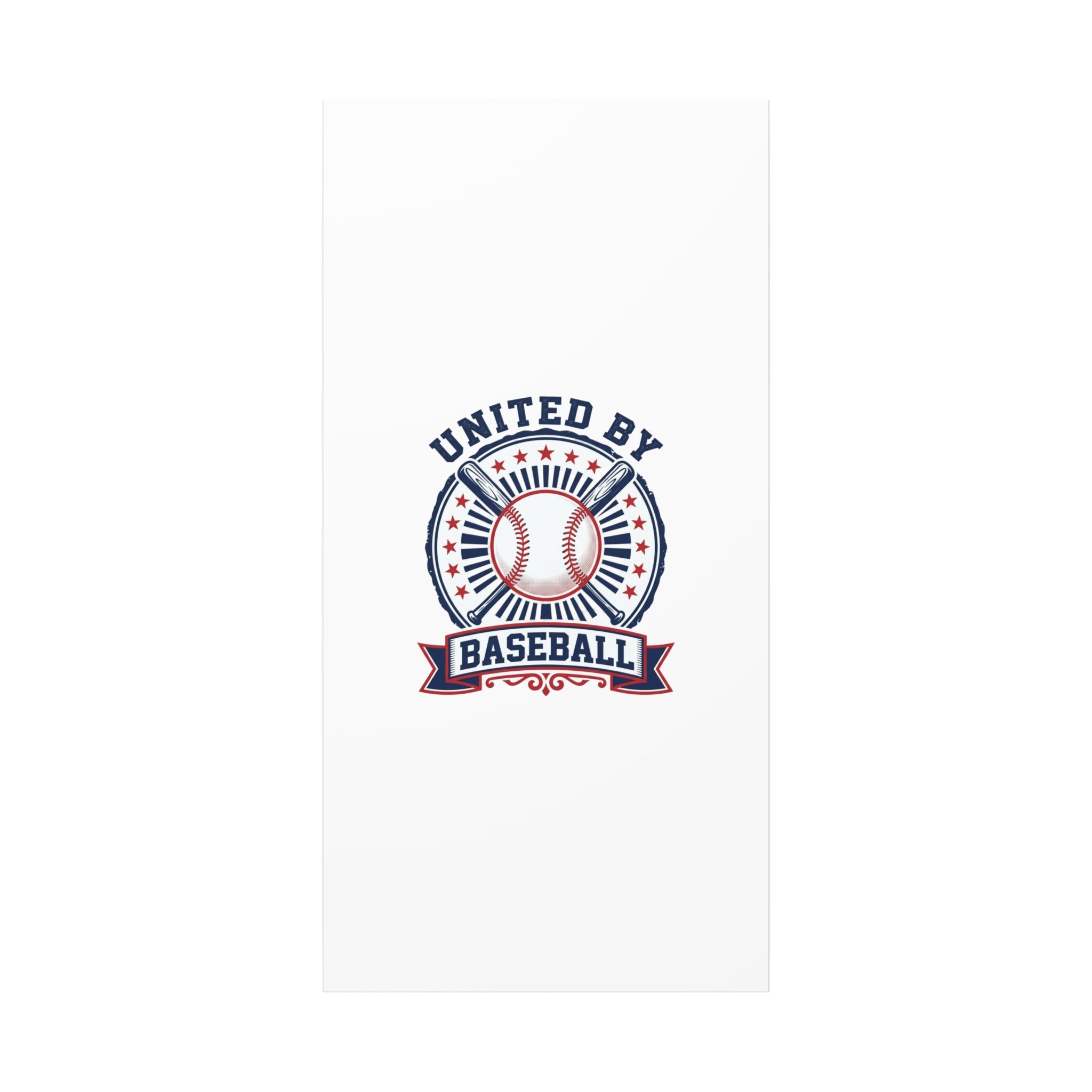 United by Baseball Canvas | Patriotic Baseball Graphic, Red White Blue Wall Art
