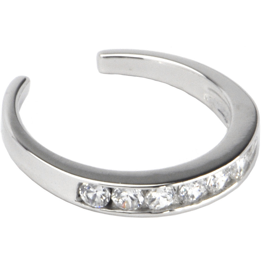 BodyCandy Sterling Silver 925 Cubic Zirconia Eternity Toe Ring — main product shot