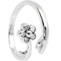 BodyCandy Sterling Silver 925 Cubic Zirconia Flower Vine Toe Ring — main product shot