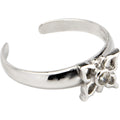 BodyCandy Sterling Silver 925 Cubic Zirconia Moving Butterfly Toe Ring — main product shot