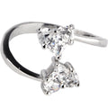 BodyCandy Sterling Silver 925 Cubic Zirconia Solitaire Heart Toe Ring — main product shot