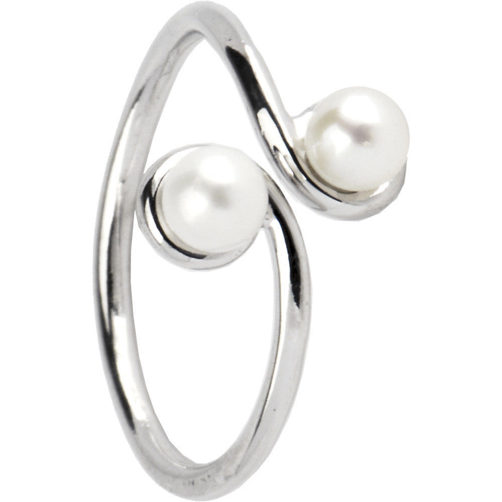 BodyCandy Sterling Silver 925 Synthetic Pearl Toe Ring — main product shot