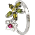 BodyCandy Sterling Silver 925 Cubic Zirconia Flower Petals Toe Ring — main product shot