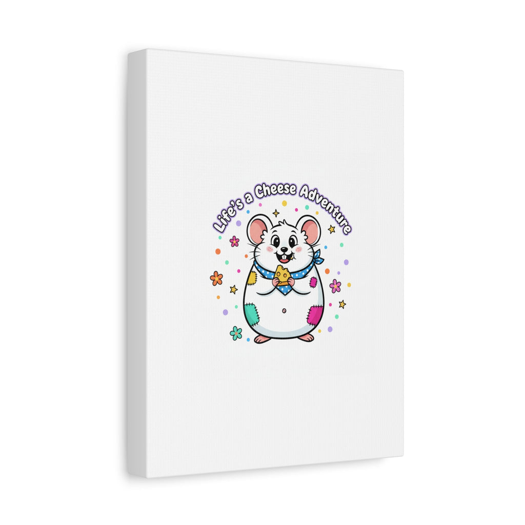 Life's a Cheese Adventure Canvas | Rodent-Core rat art print