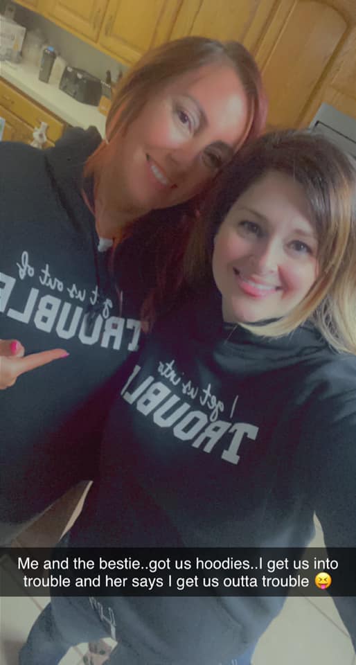 Luckless Outfitters In And Out Of Trouble | Best Friend Hoodies (Set Of 2) — lifestyle context