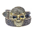 Rhinestone Belt Store Rhinestone Belt Store Black Strap with Black Rhinestones Rhinestones — Skull… — main product shot