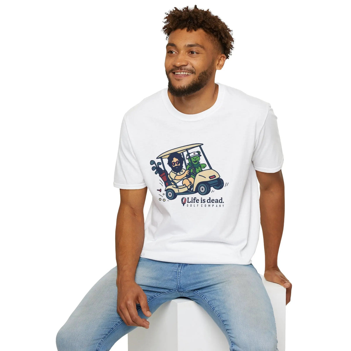 Joy Ridin' Jerry and The Bear - Life is Dead Golf Company T-Shirt