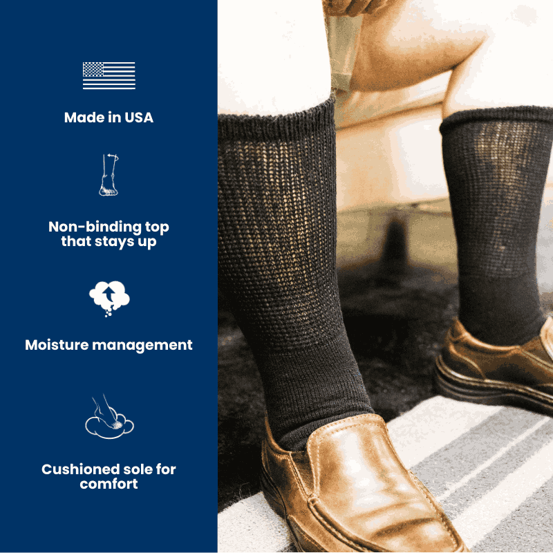 DSC Women's Ultra-Soft Upper Calf Diabetic Socks (4 Pair) — comparison shot