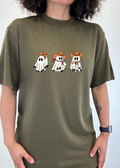 Spun Bamboo Cowboy Ghosts Unisex Bamboo Viscose/Organic Cotton Short Sleeve Graphic T-Shirt — main product shot