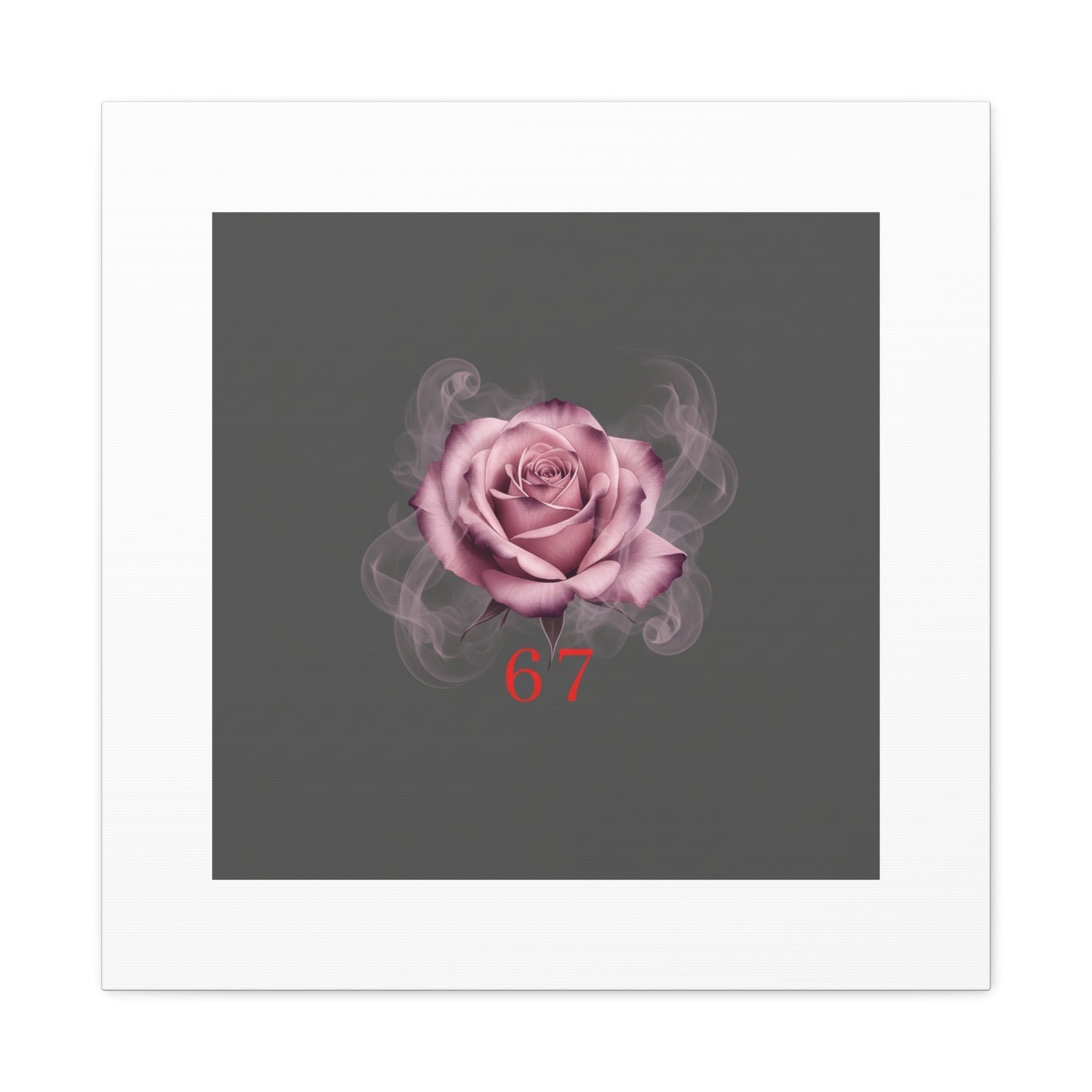 6 7 Valentine's Canvas | Viral Gothic Rose Wall Art | 6 7 Meaning Dark Romance