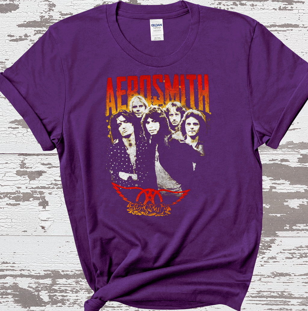 A Blessed Texas Mess Boutique Aerosmith Retro Classic Rock vintage band Sweatshirts, rock tshirt, band tee,… — A Blessed Texas Mess Boutique branding close-up