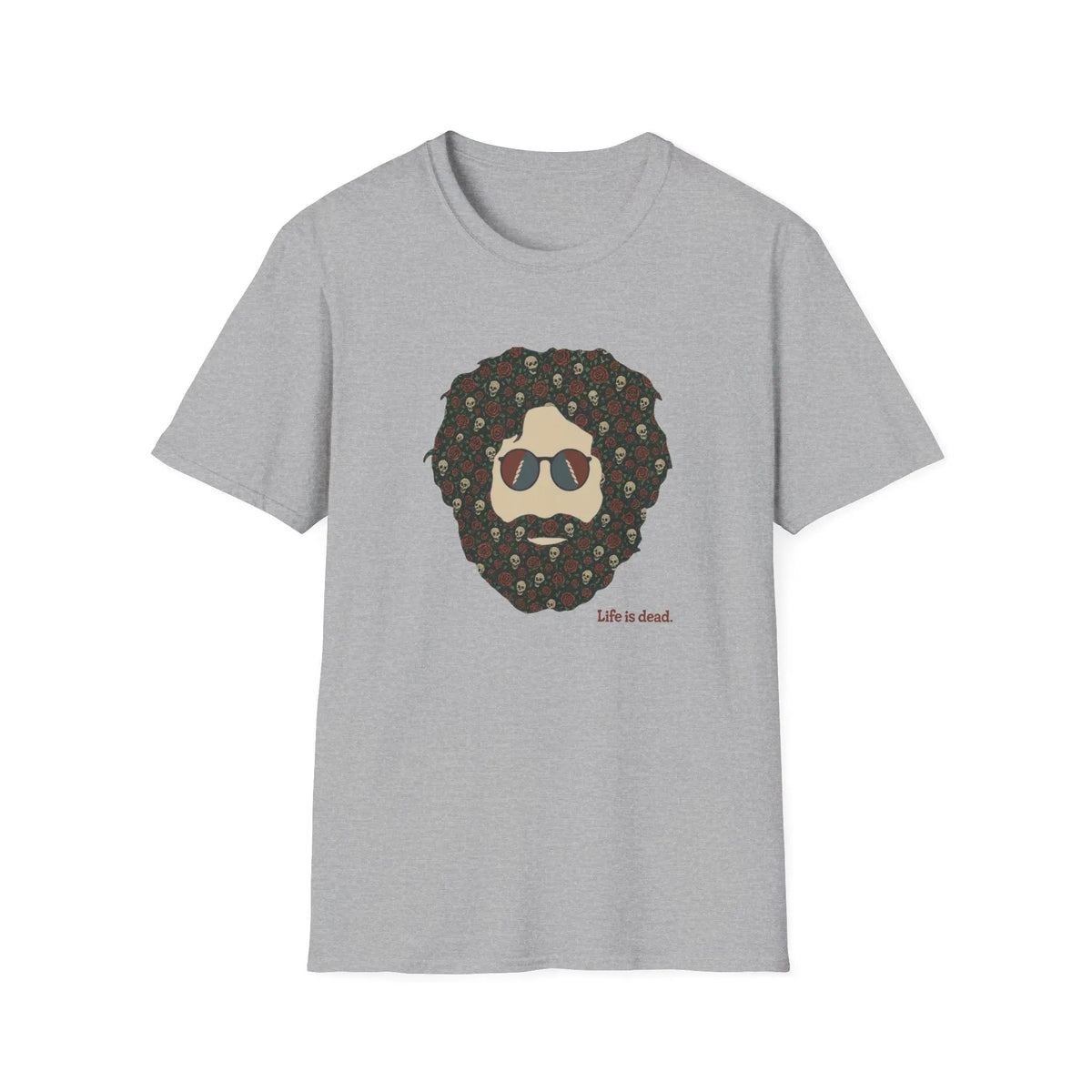 Skull & Roses Jerry Life is Dead T-Shirt
