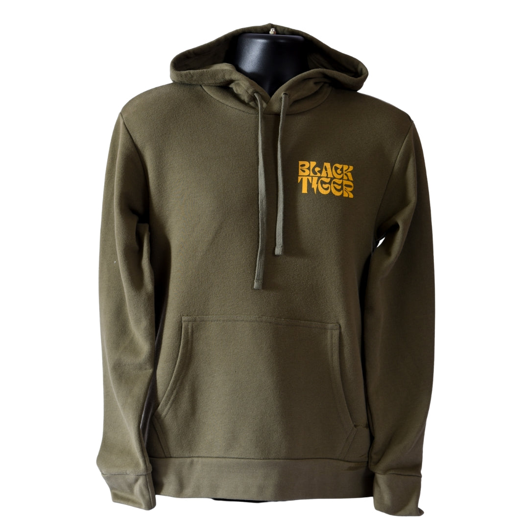 Black Tiger International Attack Tiger Logo Hoodie OG Green — color variant