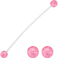 BodyCandy Pregnant Belly Button Ring With Pink Glitter UV Ends — main product shot
