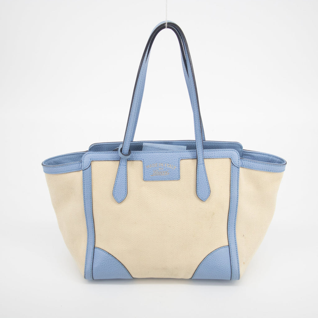 Bolt Boutique Bolt Boutique Gucci Beige x Brown Canvas Swing Tote - #1837 — main product shot
