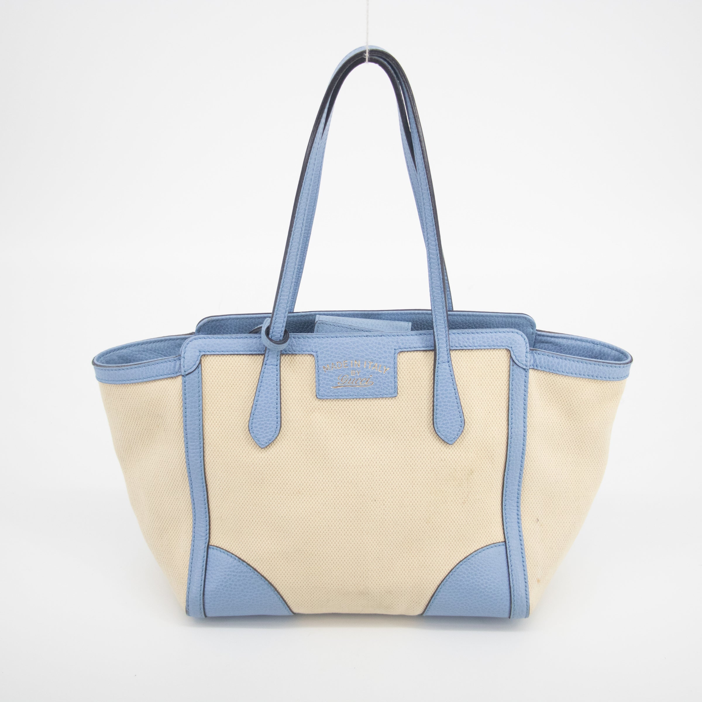 Bolt Boutique Bolt Boutique Gucci Beige x Brown Canvas Swing Tote - #1837 — main product shot