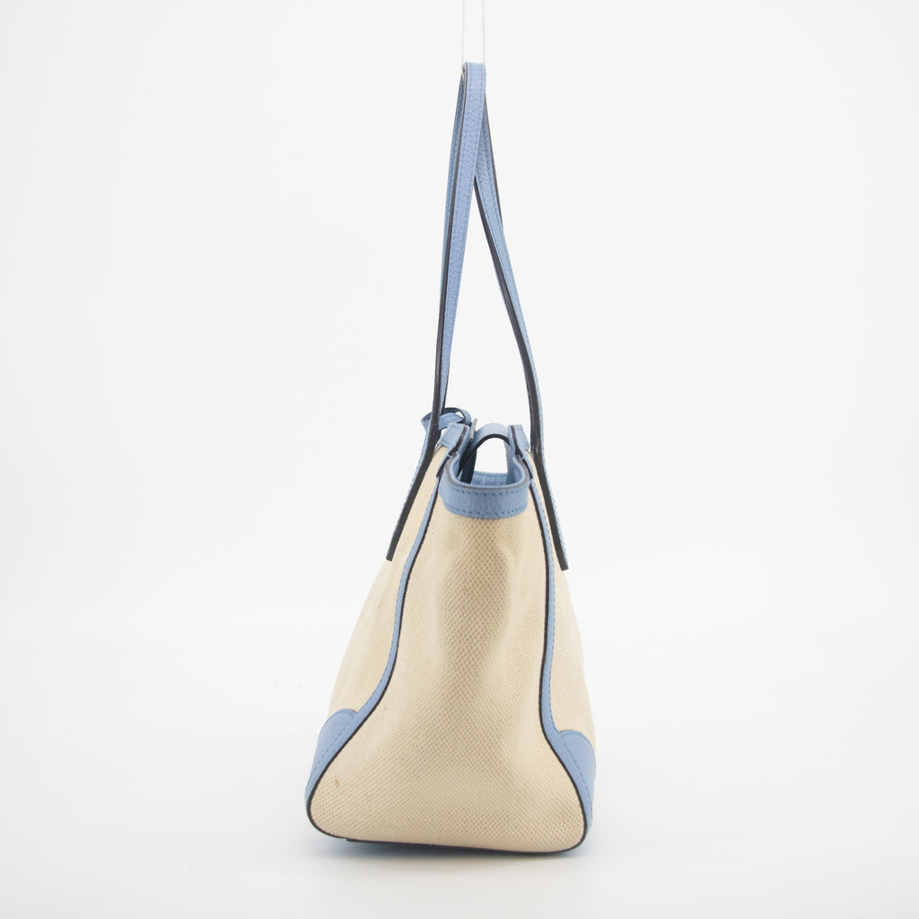 Bolt Boutique Bolt Boutique Gucci Beige x Brown Canvas Swing Tote - #1837 — side view
