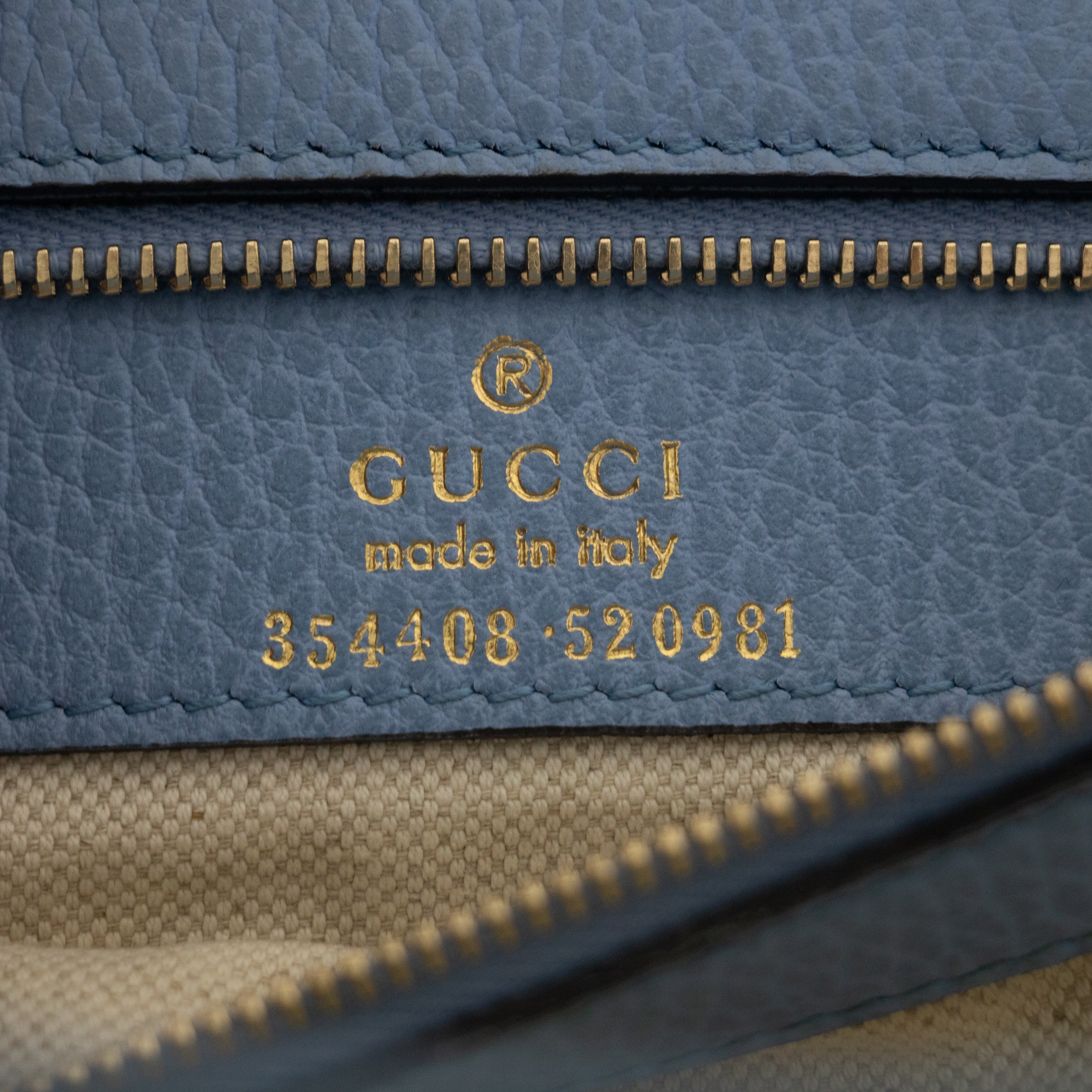 Bolt Boutique Bolt Boutique Gucci Beige x Brown Canvas Swing Tote - #1837 — color detail