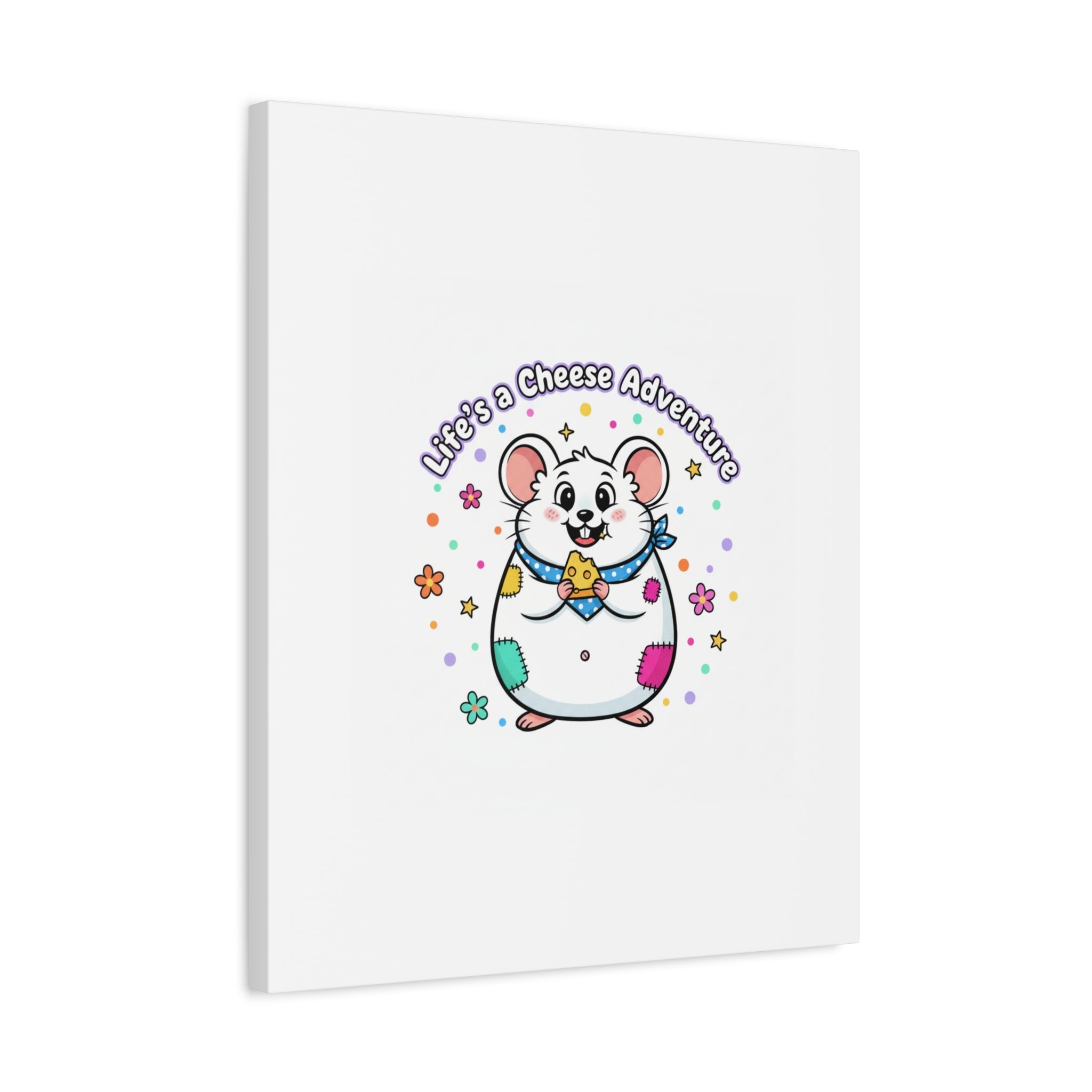 Life's a Cheese Adventure Canvas | Rodent-Core rat art print