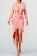 Blush Tassel Temptation Dress
